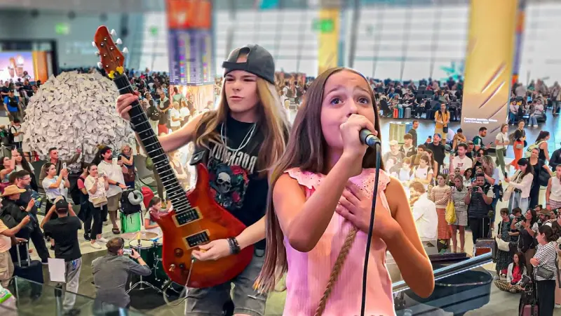 A Young Voice That Quieted an Airport